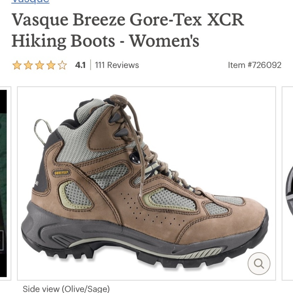 Vasque Breeze CXR Gor-Tex Hiking Boot.  Sz 7.5 W
